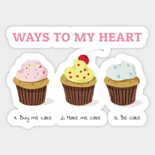 Cupcake Ways to my Heart Sticker